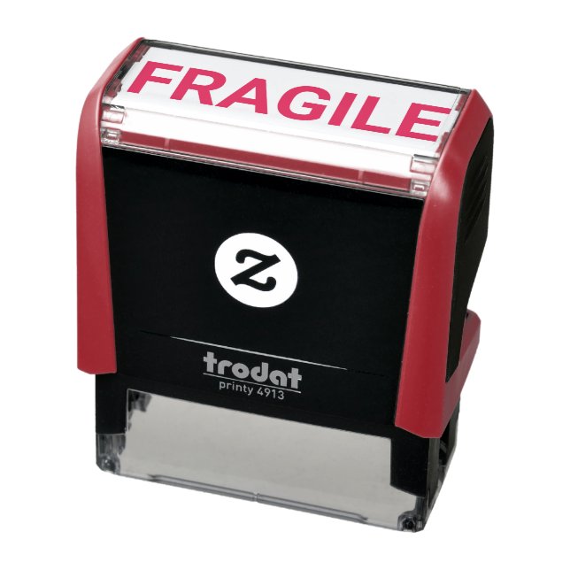 FRAGILE Red Self- Inking Rubber Stamp (Product)
