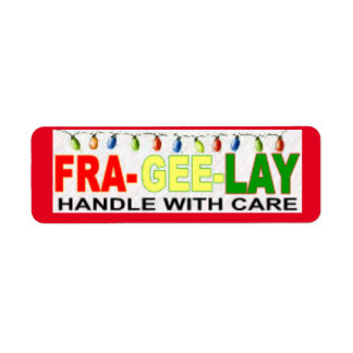Fragile Return Address Label