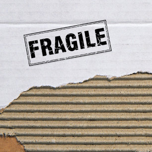 Fragile, rubber stamp