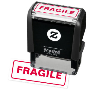 Fragile  self-inking stamp