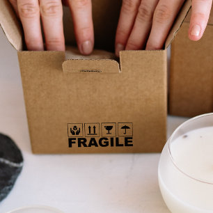Fragile, Small Business Packaging  Rubber Stamp