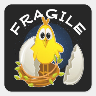 FRAGILE SQUARE STICKER