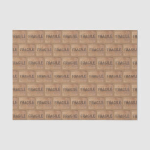 Fragile Stamped on Wood Postcard Tissue Paper