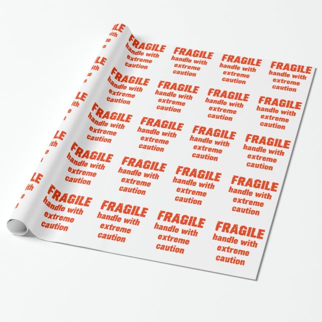 FRAGILE ! WRAPPING PAPER (Unrolled)