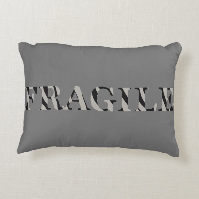 Fragile Zebra Decorative Cushion (Back)
