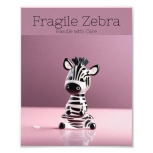 Fragile Zebra: Handle with Care Photo Print