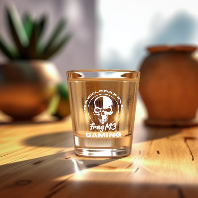 FragM3 Gaming RazzleDazzle Shot Glass in White (Creator Uploaded)