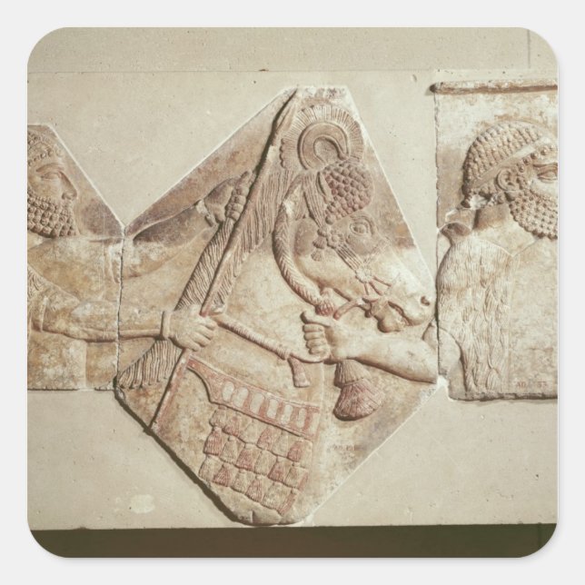 Fragment of a depicting Median tributaries Square Sticker (Front)