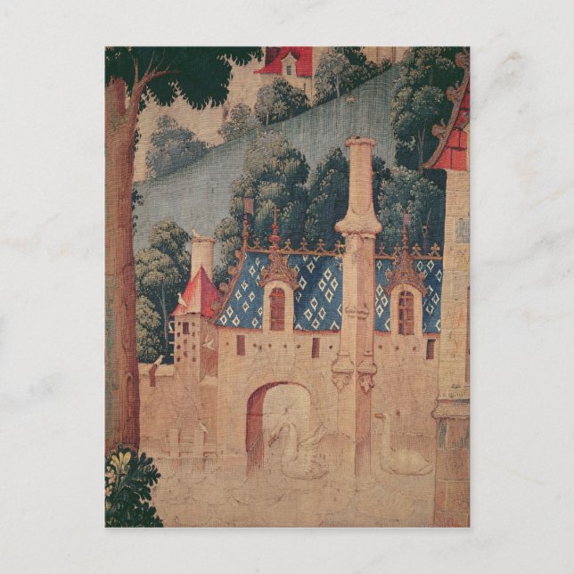 Fragment of a mediaeval tapestry postcard (Front)