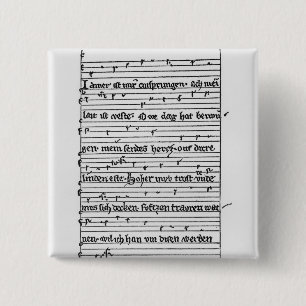 Fragment of a poem 15 cm square badge