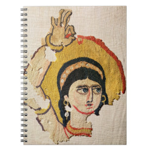 Fragment of a tapestry depicting the head of a dan notebook