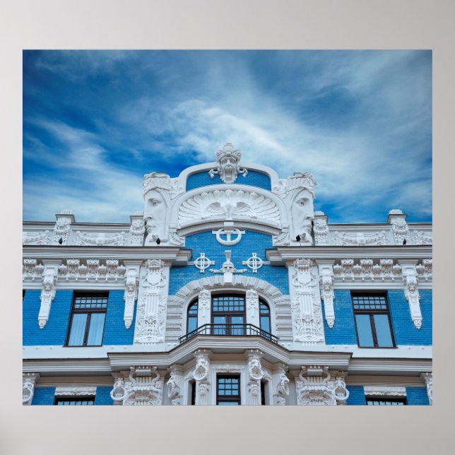 Fragment of Art Nouveau style (Jugenstil). The arc Poster (Front)