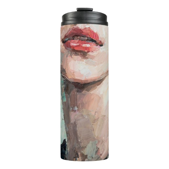 Fragment of art painting. Portrait of a girl with  Thermal Tumbler (Front)