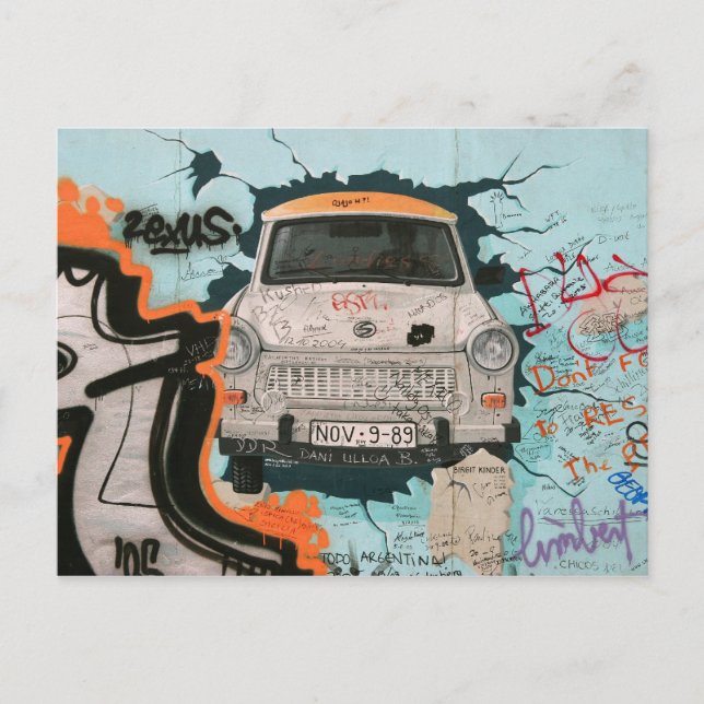 Fragment of Berlin wall Postcard (Front)