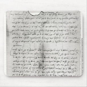 Fragment of letter written by Christopher Mouse Pad