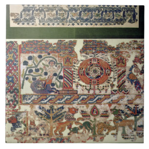 Fragment of textile depicting Jonah and the Whale Ceramic Tile