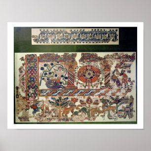 Fragment of textile depicting Jonah and the Whale Poster