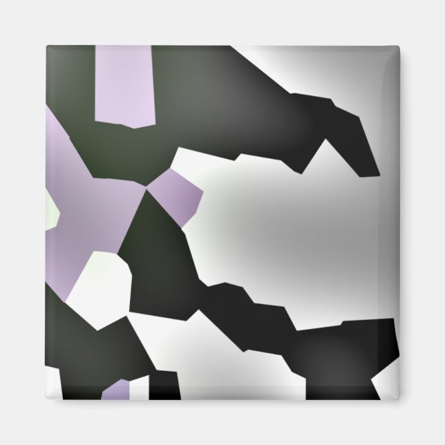 "Fragmented Dream" Digital Abstract Art Magnet (Front)