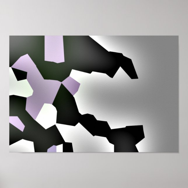 "Fragmented Dream" Digital Abstract Art Poster (Front)