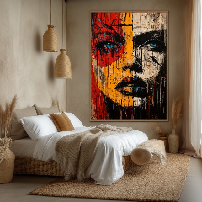 Fragmented Expression Contemporary expressionist Canvas Print (Creator Uploaded)