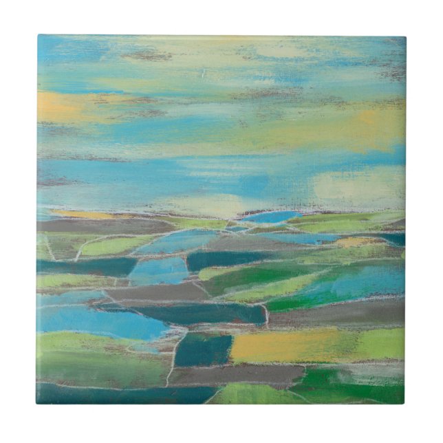 Fragmented Field I Ceramic Tile (Front)