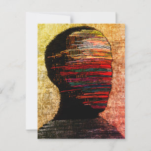 Fragmented Identity – Colourful Abstract Thread Ar Postcard