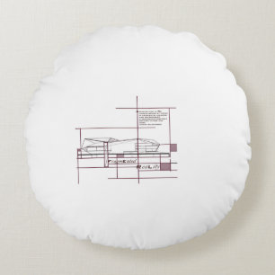 Fragmented Reality – Architectural Expression Round Cushion