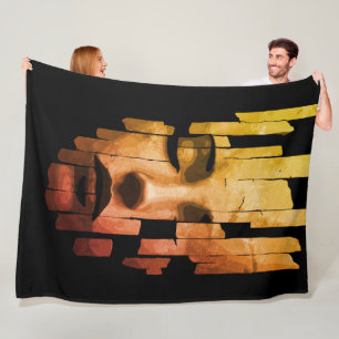 Fragmented Serenity – Surreal Digital Portrait Fleece Blanket