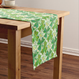 Fragmented Shamrocks  Medium Table Runner