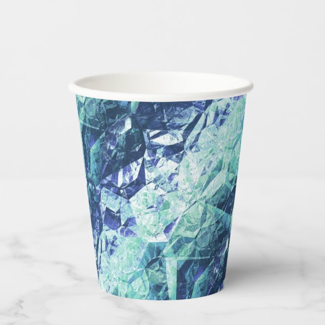 fragments of memories - cobalt and mint :  paper cups (Front)