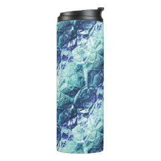 fragments of memories - cobalt and mint :  thermal tumbler