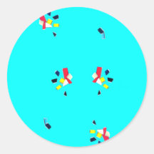 "Fragments" Round Stickers