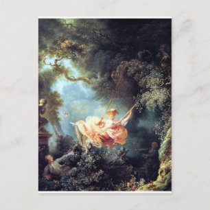 Fragonard The Swing antique fine art painting Postcard