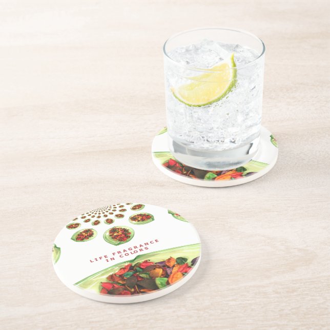 Fragrance of Life: Potpourri Inspirational Message Coaster (Side)