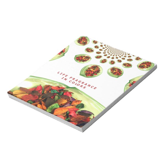Fragrance of Life: Potpourri Inspirational Message Notepad (Rotated)