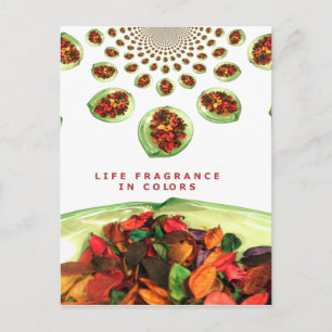 Fragrance of Life: Potpourri Inspirational Message Postcard