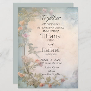 Fragranced Garden Flat Wedding Invitation