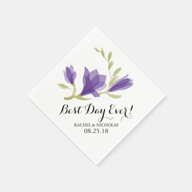 Fragrant Freesia Petals | Best Day Ever! Napkin (Corner)