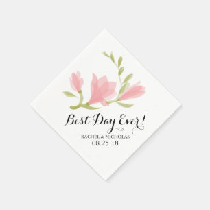 Fragrant Freesia Petals Best Day Ever! Napkin