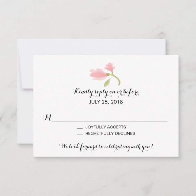 Fragrant Freesia Petals | Wedding RSVP (Front)