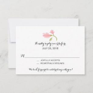 Fragrant Freesia Petals Wedding RSVP Card