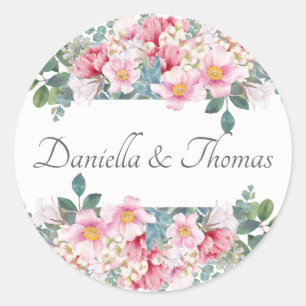 Fragrant Garden Wedding Invitation Stickers