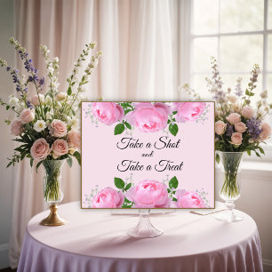 Fragrant Pink Roses, Take a Shot , Take a Treat  Poster