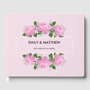 Fragrant Pink Roses , Wedding Photo Guestbook