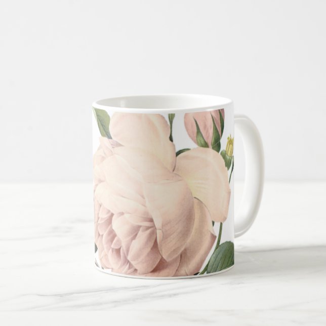 fragrant tea rose by Redouté Coffee Mug (Front Right)