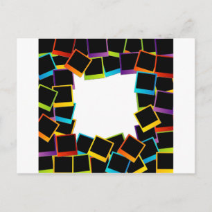 frame- colourful postcard