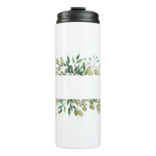 Frame Copy Space Design Decorate Leaves Cut Out Thermal Tumbler