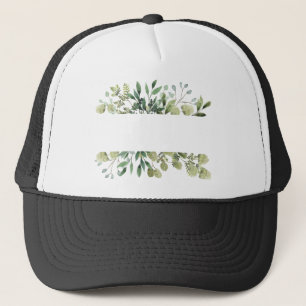 Frame Copy Space Design Decorate Leaves Cut Out Trucker Hat
