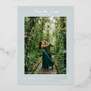 Frame Foil Pressed Save the Date announcement