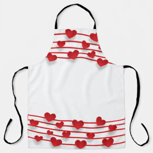 Frame heart background love heart apron